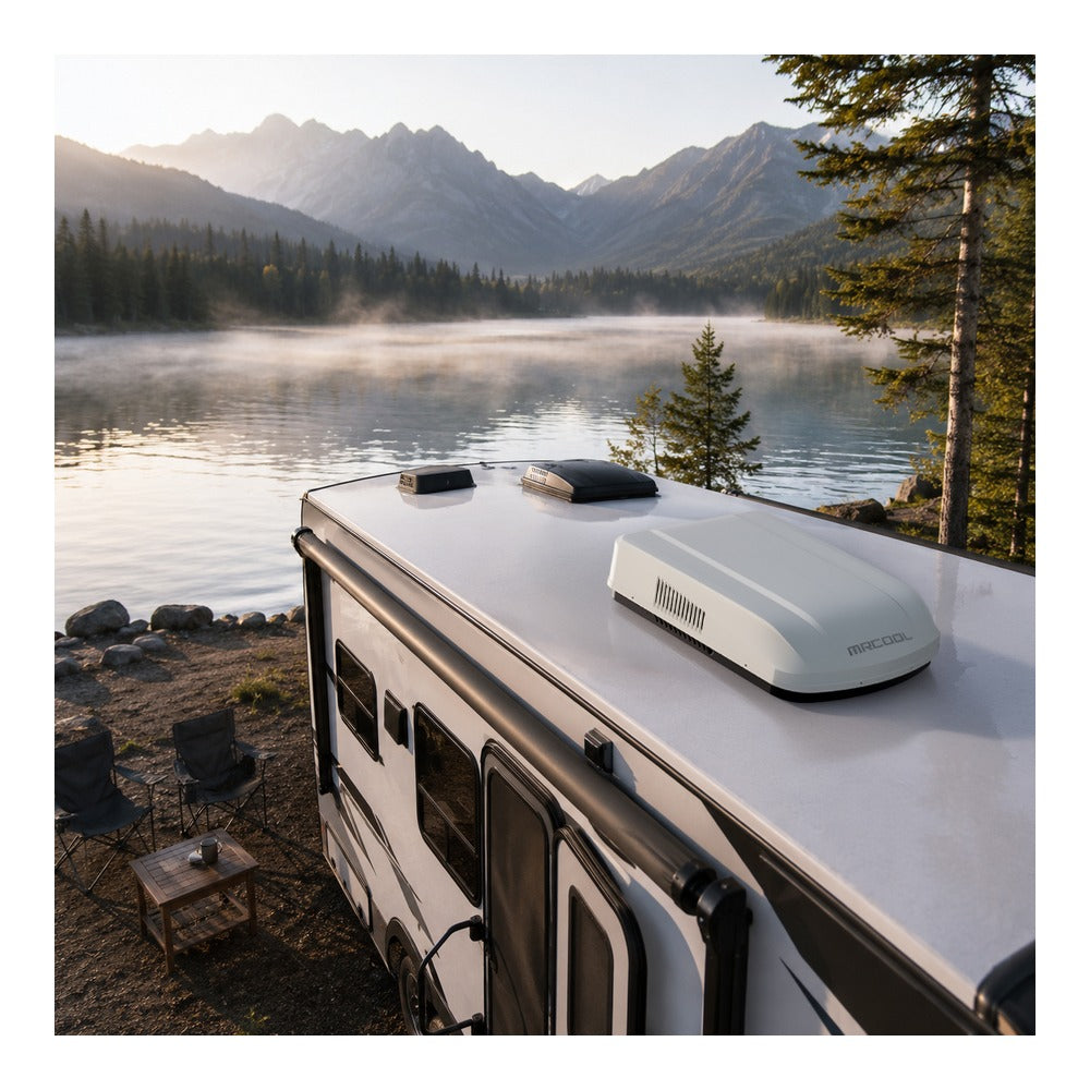 MRCOOL TravelCool RV Rooftop Inverter Heat Pump Ductless 15k BTU System - White