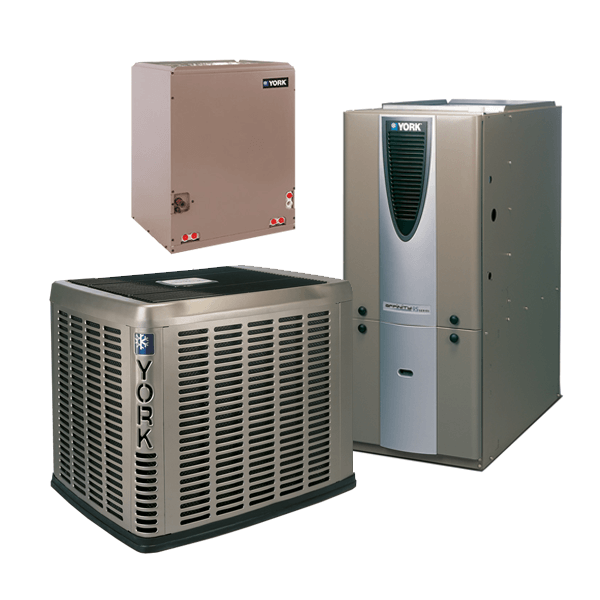 5 Ton 16 Seer York 80,000 Btu 80% Afue Gas System