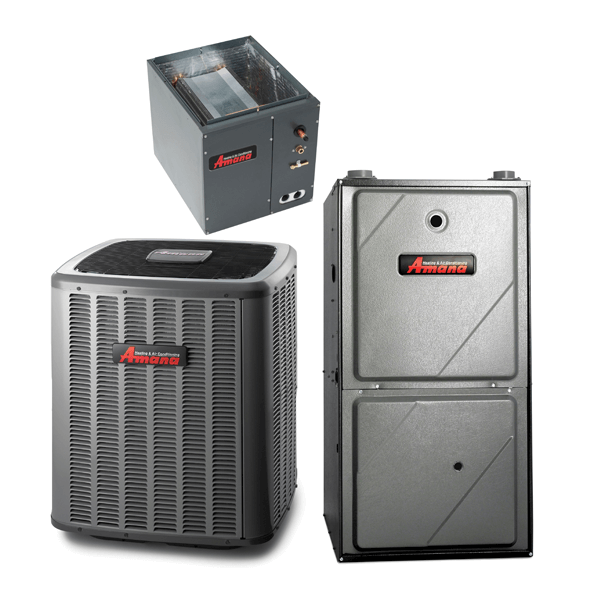 5 Ton 15 Seer Amana 115 Btu 95% Afue Dual Fuel System