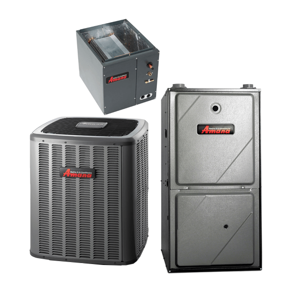 2 Ton 16 Seer Amana 45,000 Btu 95% Afue Gas System