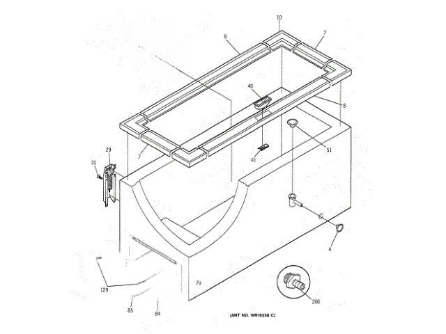 GE Freezer Hinge WR13X771