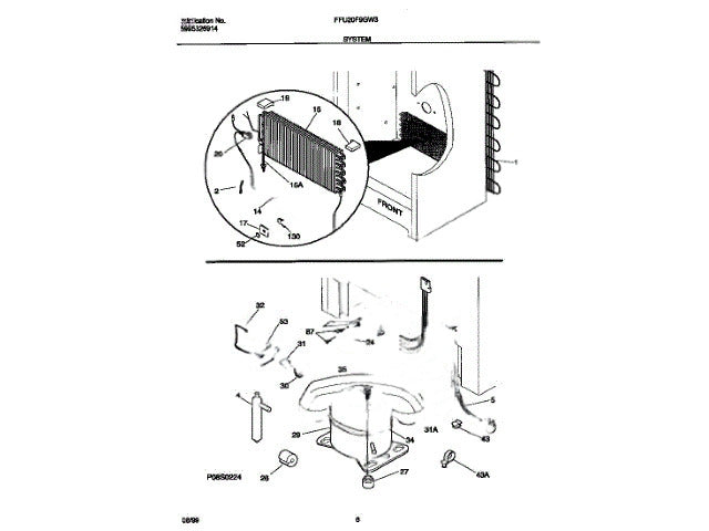Frigidaire Freezer Spacer-Support 08013198