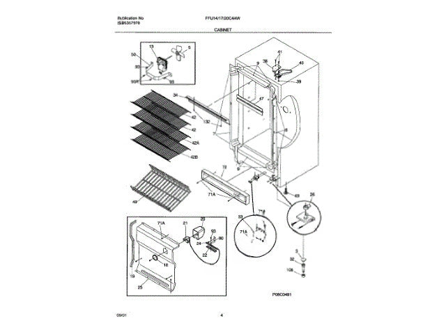 Frigidaire Freezer Insulation, Drain Tube 09948773