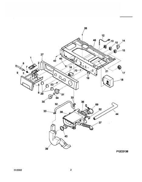 Frigidaire Washer/Dryer Combo Harness-Dispenser 131907500