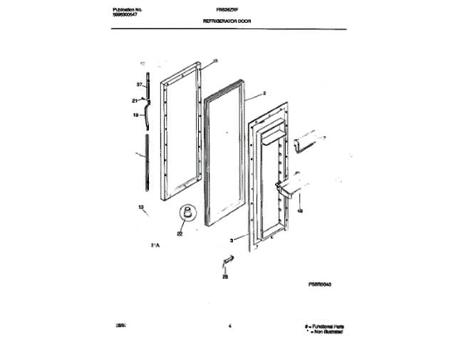 Frigidaire Freezer Nameplate, White , Crown 215008610