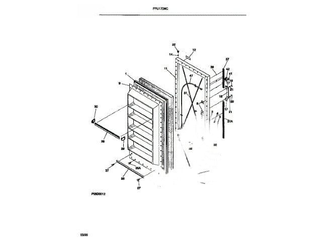 Frigidaire Freezer Panel-Outer Door, White 216011613