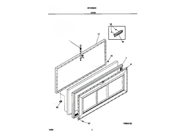 Frigidaire Freezer Panel-Outer Lid 216032407