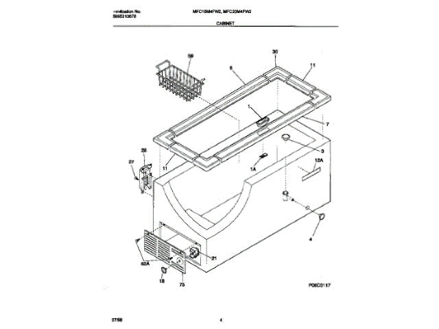 Frigidaire Freezer Panel-Access`white 216034301