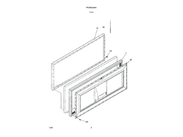 Frigidaire Freezer Panel-Lid 216106006