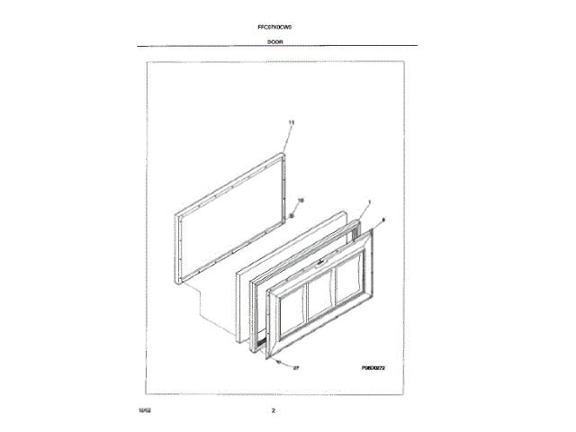 Frigidaire Freezer Panel-Outer Door`white 216113114