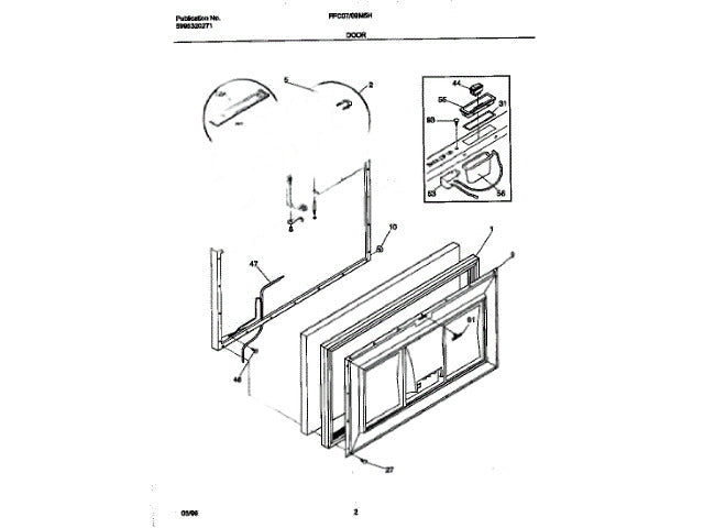 Frigidaire Freezer Panel-Outer Door/lid, White 216113122