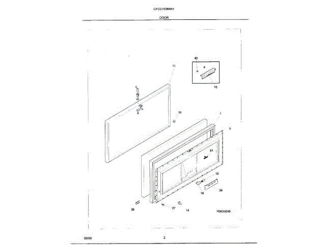 Frigidaire Freezer Panel-Lid 216113123