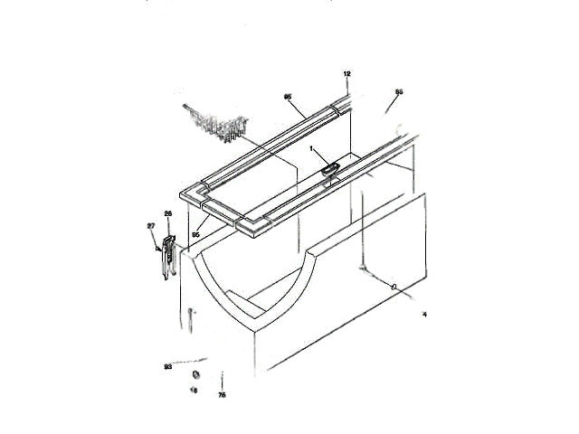 Frigidaire Freezer Support, Lock 216117701