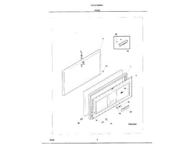 Frigidaire Freezer Panel-Lid 216117923