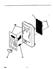 Frigidaire Microwave Panel-Control Sub Assy, Almond 5303319648