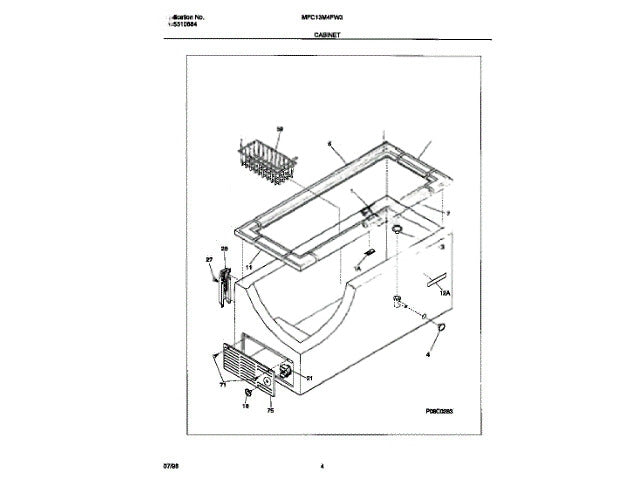 Frigidaire Freezer Breaker, Lock Side 5303925186