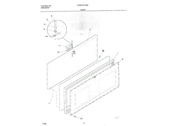 Frigidaire Freezer Panel-Outer Lid, White 5303925210