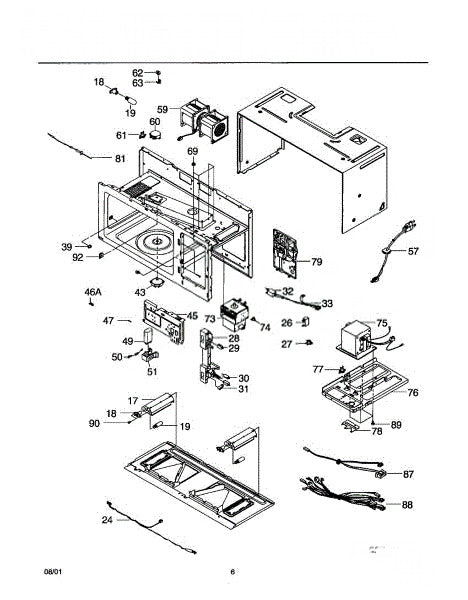 Frigidaire Microwave Wiring Harness`a 5304423387