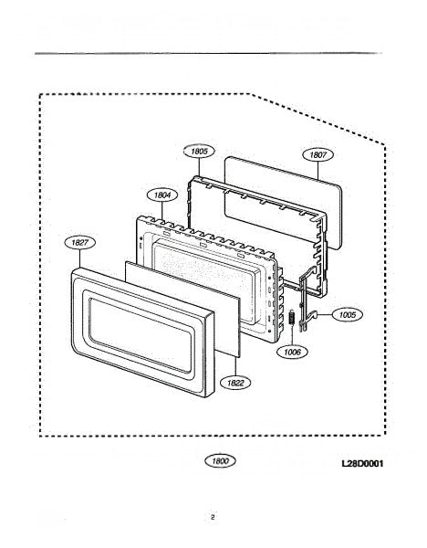 Frigidaire Microwave Frame, Outer Door, White 5304423420
