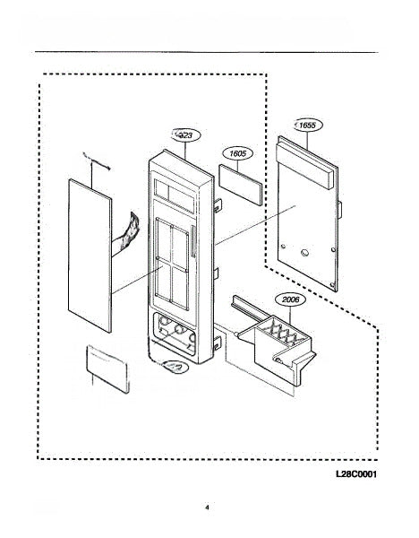 Frigidaire Microwave Housing, Control Panel, White 5304423423