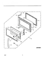Frigidaire Microwave Screen`door `glass `white 5304423434