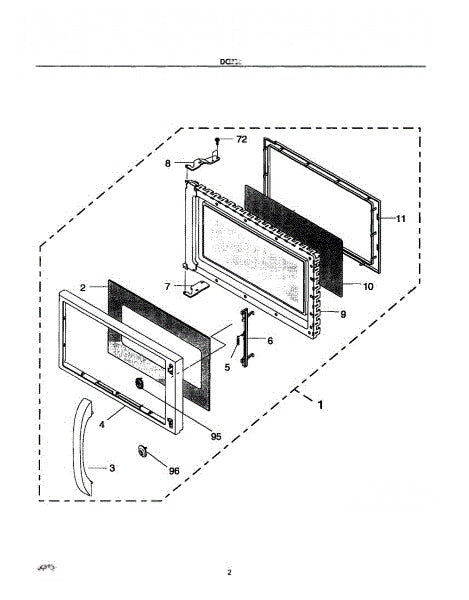 Frigidaire Microwave Frame`outer Door `bisque 5304423439
