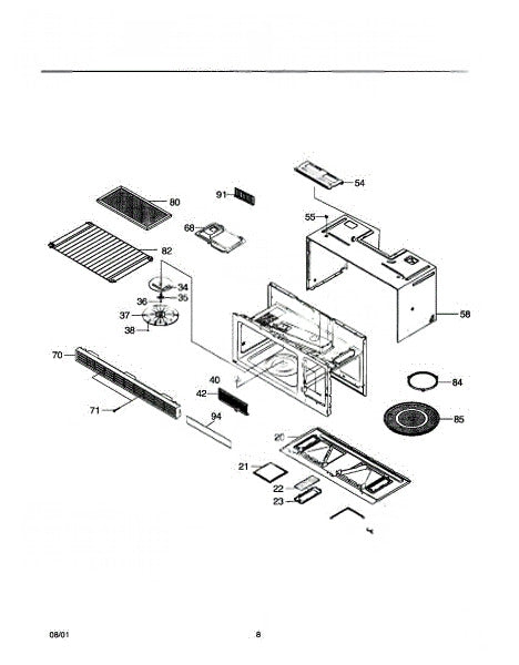 Frigidaire Microwave Bracket`filter 5304423522