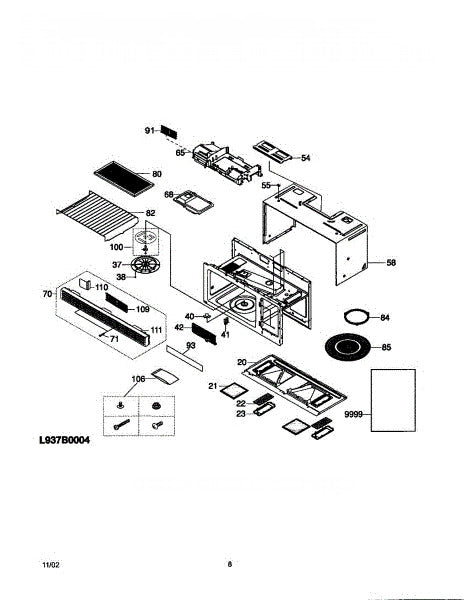 Frigidaire Microwave Grille`exhaust `black 5304423529