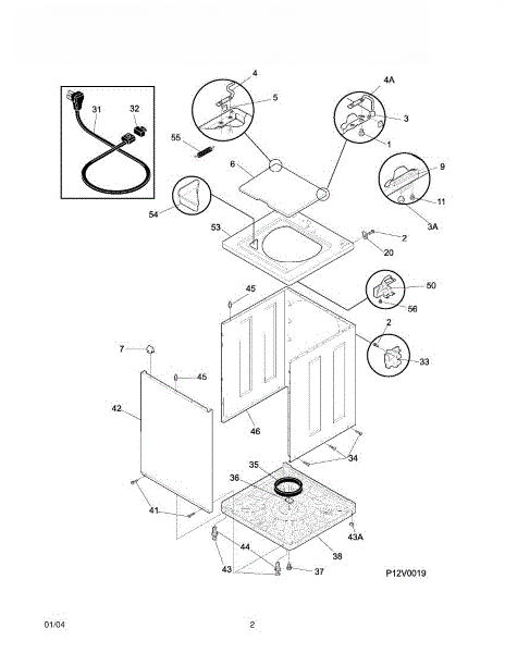 Frigidaire Washer/Dryer Combo Washer Cabinet-Bisq 134046603