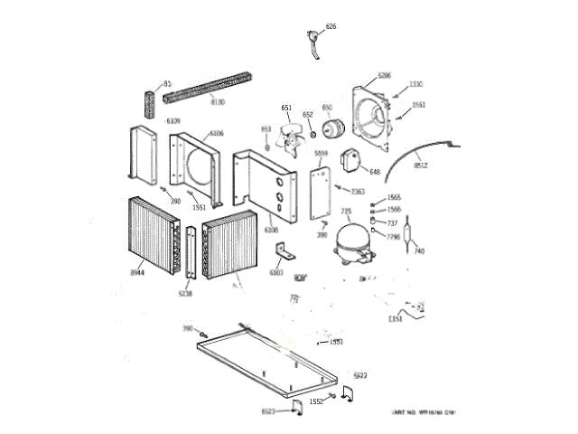 GE Freezer Cap/suction WR86X10009