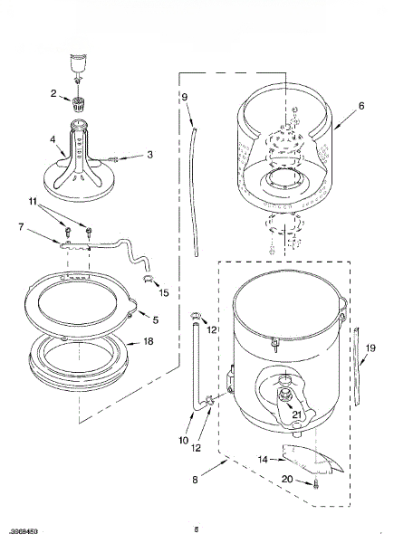 Whirlpool Shield, Tub/motor 3428814
