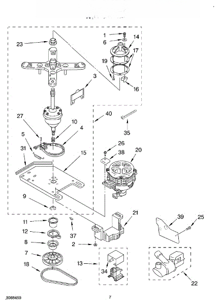 Whirlpool Shield, Motor 3430197