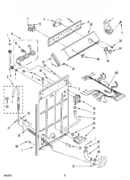 Whirlpool Harness, Wiring (for Detail See Wiring Harness Parts Page.) Also See Clips. 3950052