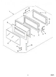 Whirlpool Microwave Door Assembly (biscuit) 4359958