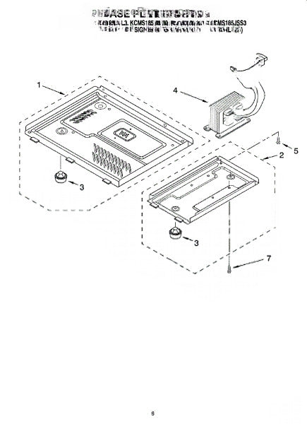 Whirlpool Microwave Base Plate (l) 4359921