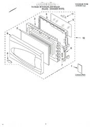 Whirlpool Microwave Panel, Door (white) 8171990