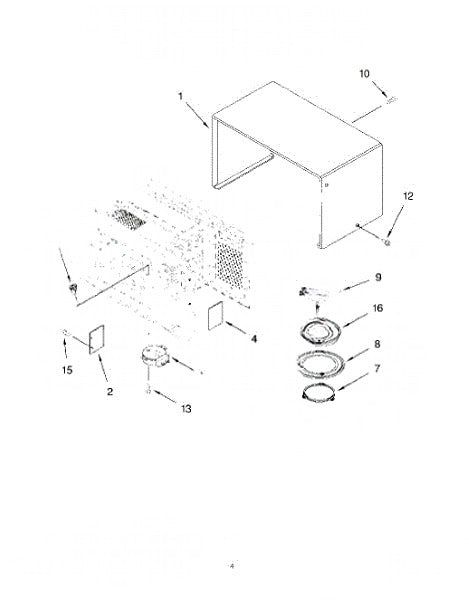 Whirlpool Microwave Outer Case (white) 8183556