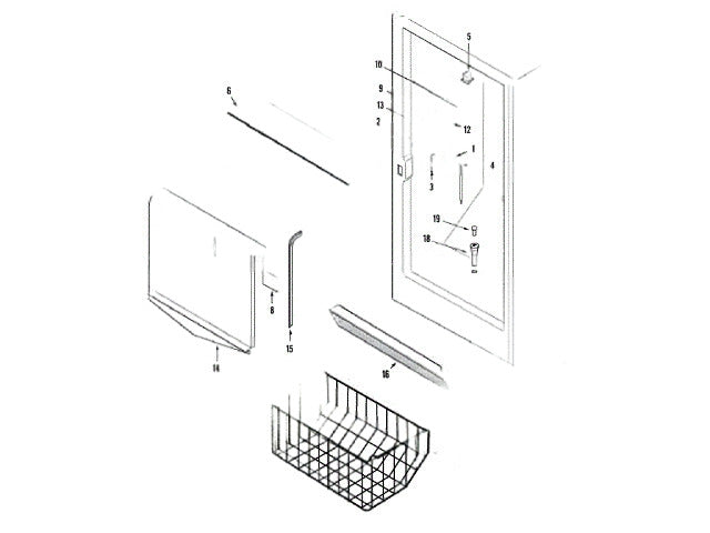 Whirlpool Freezer Gasket, Cover Evaporator (left) 4390664