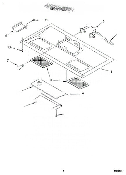 Whirlpool Microwave Base 4359537