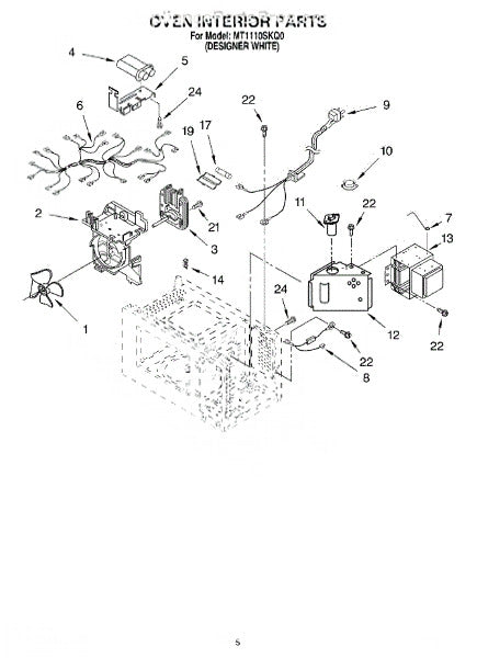 Whirlpool Microwave Guide, Suction 8184289