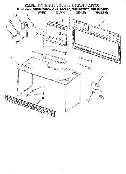 Whirlpool Microwave Rod-Rel 8184135