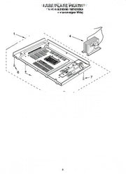 Whirlpool Microwave Base Plate Assembly 8184384