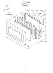 Whirlpool Microwave Door Assembly 8184613