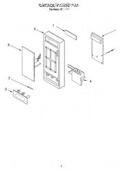 Whirlpool Microwave Switch, Membrane 8184808