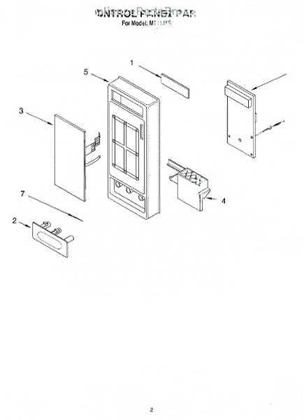 Whirlpool Microwave Switch, Membrane 8184808
