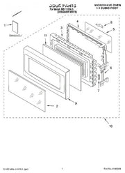 Whirlpool Microwave Front Screen 8185136