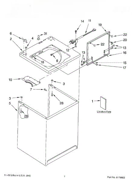 Whirlpool Lid 285923
