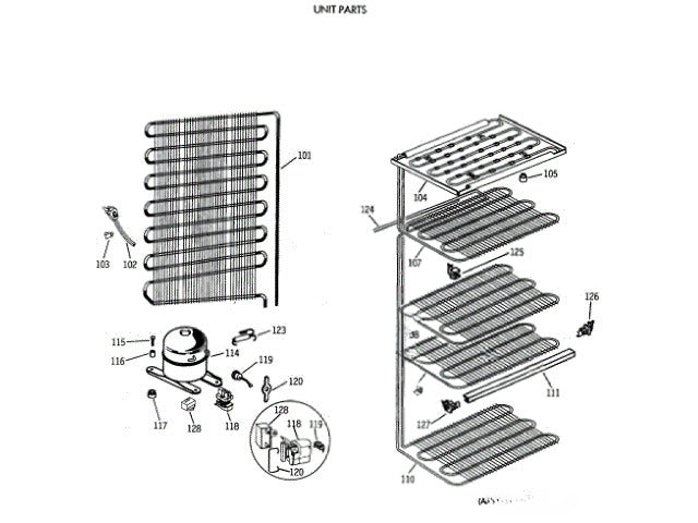 GE Freezer Evaporator Assembly WR85X10032