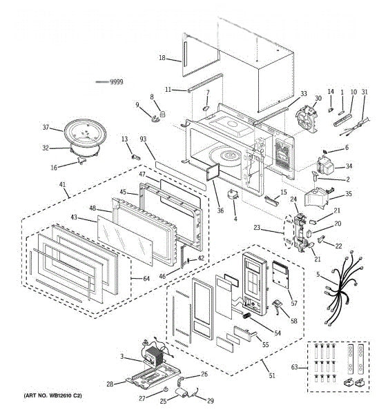 GE Microwave Choke Cover WB55X10583
