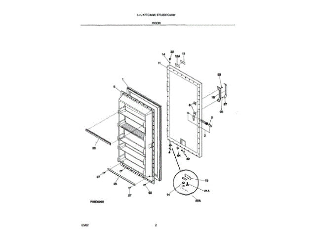 Frigidaire Freezer Panel-Inner Door,frzr 216527816